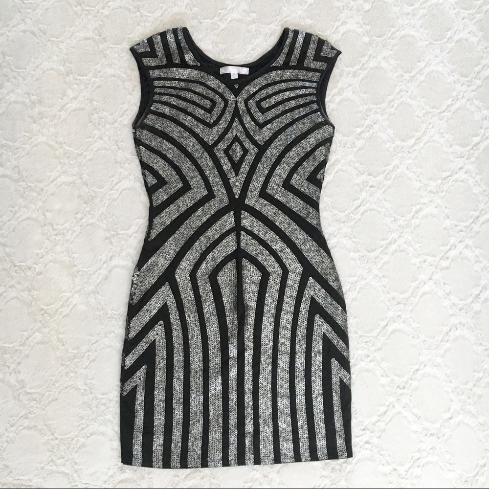 Silver sequin dress